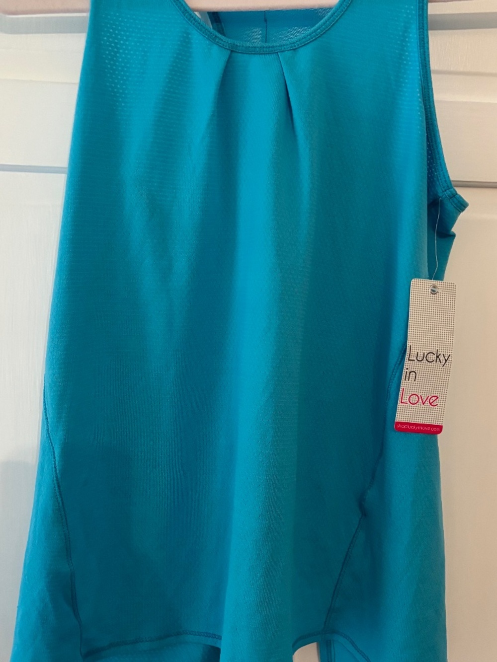 Lucky In Love Blue Small (4-6) tank top NWt
